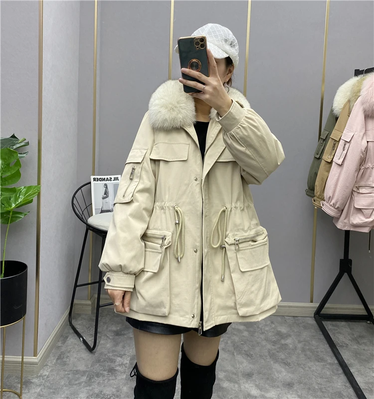 2021 Winter New Fashion One Coat Multi-Wear Parka Coat Female Fox Fur Collar Whole Skin Rabbit Fur Mid-Length
2021 Winter New Fashion One Coat Multi-Wear Parka Coat Female Fox Fur Collar Whole Skin Rabbit Fur Mid-Length