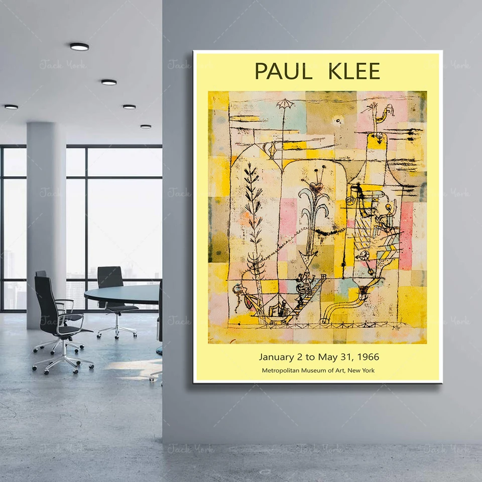 Home Decor Canvas Print Poster Reprint of a 1966 Vintage exhibition Poster for works by Paul Klee
Home Decor Canvas Print Poster Reprint of a 1966 Vintage exhibition Poster for works by Paul Klee