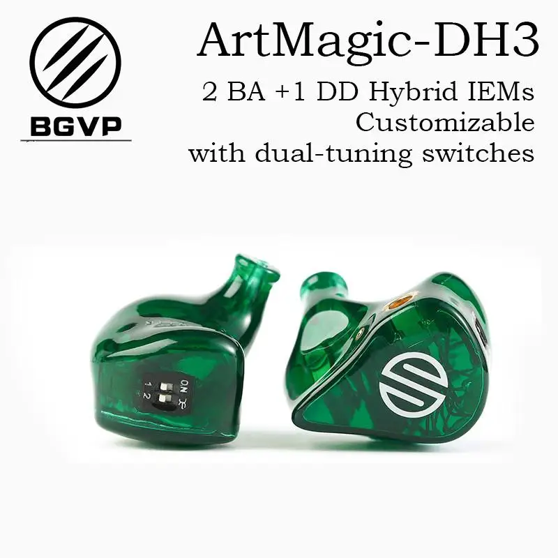 BGVP HIFI Earphone ArtMagic DH3 2 Balanced Armatures 1 Dynamic Driver 2BA+DD Customizable In Ear Monitors MMCX Interface Earbuds
BGVP HIFI Earphone ArtMagic DH3 2 Balanced Armatures 1 Dynamic Driver 2BA+DD Customizable In Ear Monitors MMCX Interface Earbuds