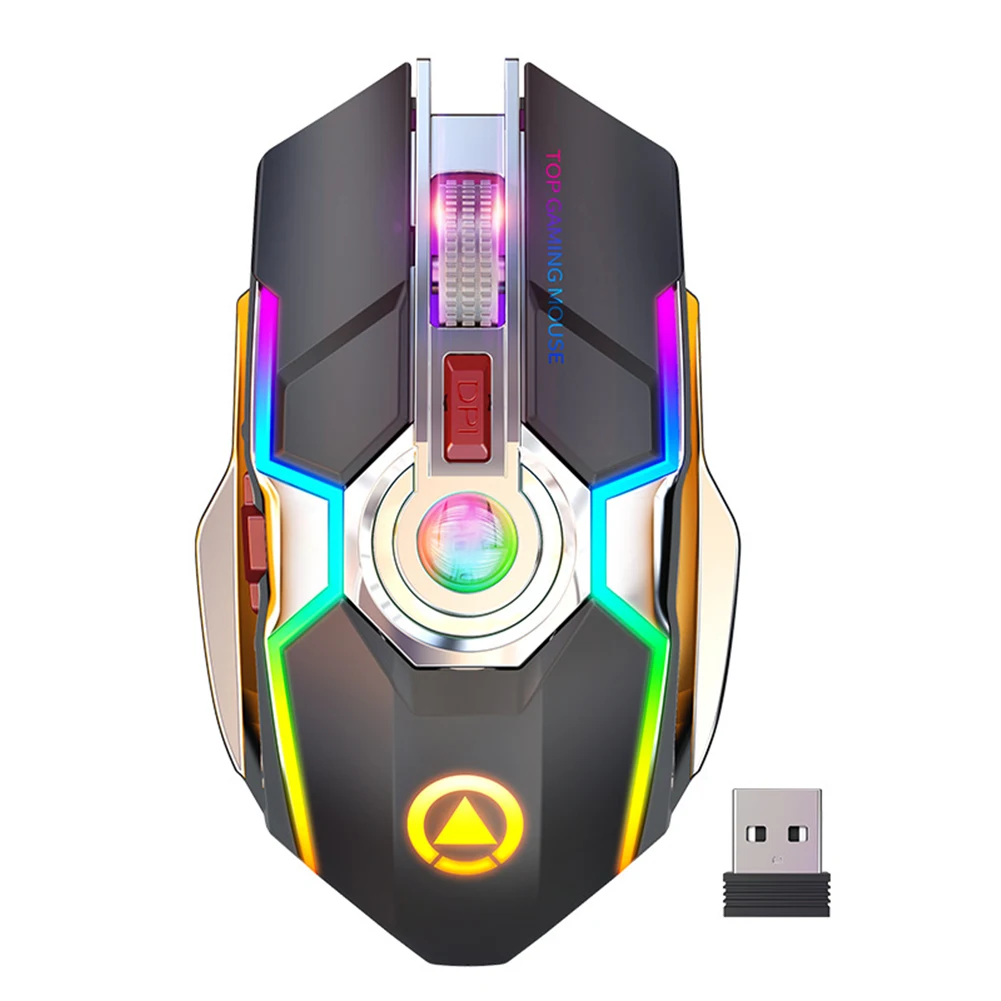 Wireless Mouse A5 7 Buttons 1600 DPI Adjustable RGB Rechargeable Optical 2.4GHz for Office Caring Computer Supplies
Wireless Mouse A5 7 Buttons 1600 DPI Adjustable RGB Rechargeable Optical 2.4GHz for Office Caring Computer Supplies