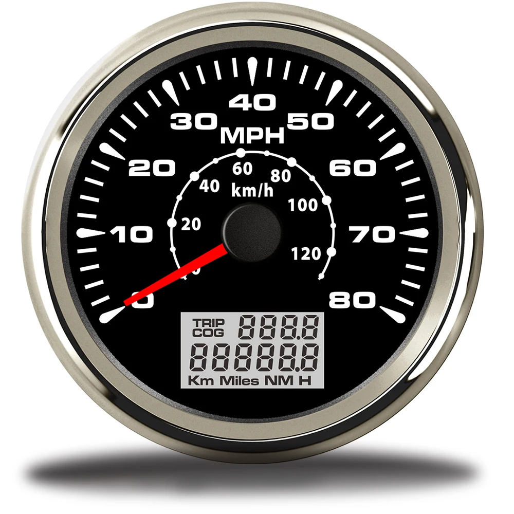 Universal 85mm Auto Marine Boat MPH GPS Speedometer Odometer 80MPH 120km/h Speed Gauge With 7 colors Backlight 9-32V Waterproof
Universal 85mm Auto Marine Boat MPH GPS Speedometer Odometer 80MPH 120km/h Speed Gauge With 7 colors Backlight 9-32V Waterproof
