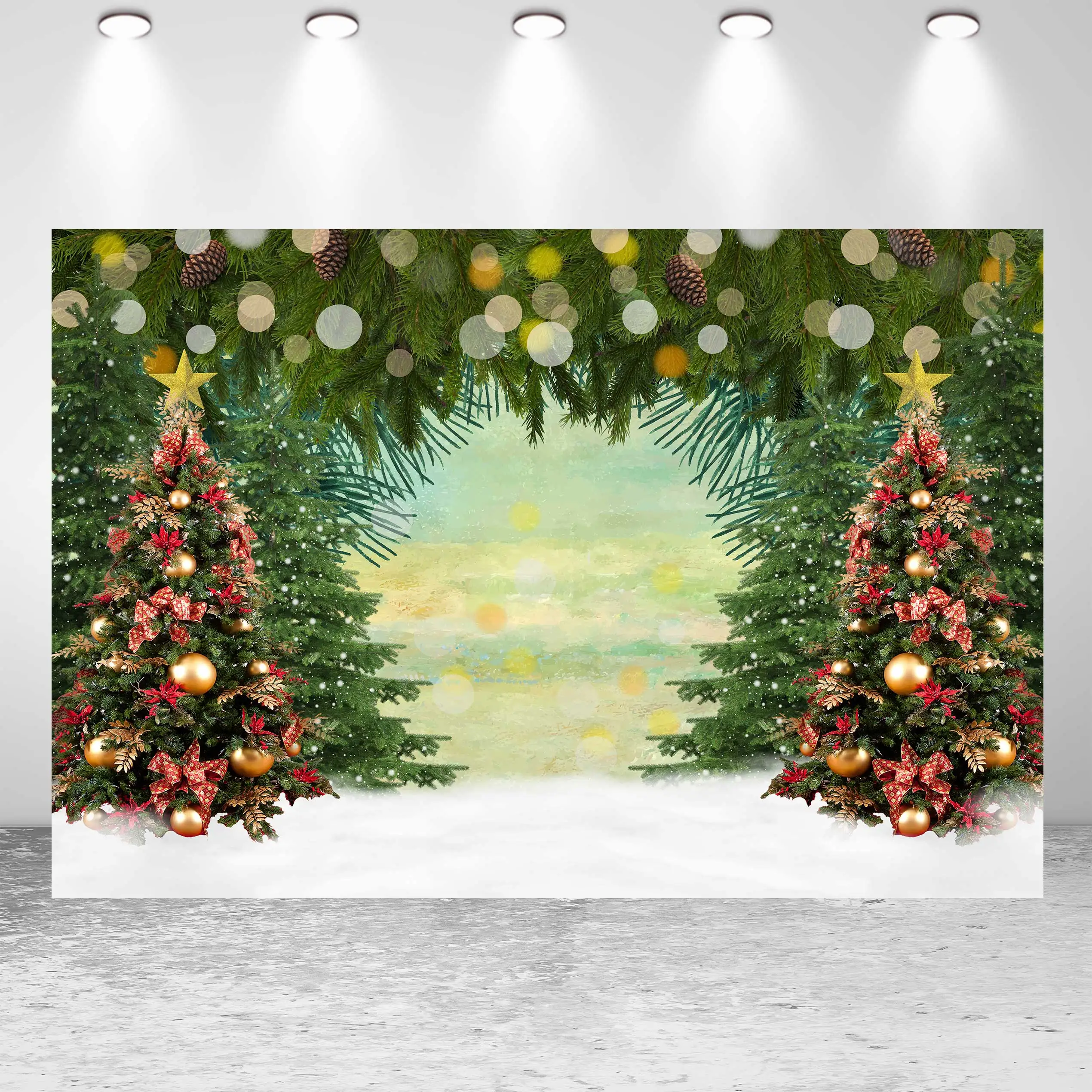 Seekpro Winter Christmas Holiday Backdrop Bokeh Gift Decorated Trees Background Family Child Birthday Art Portrait Photo Studio
Seekpro Winter Christmas Holiday Backdrop Bokeh Gift Decorated Trees Background Family Child Birthday Art Portrait Photo Studio