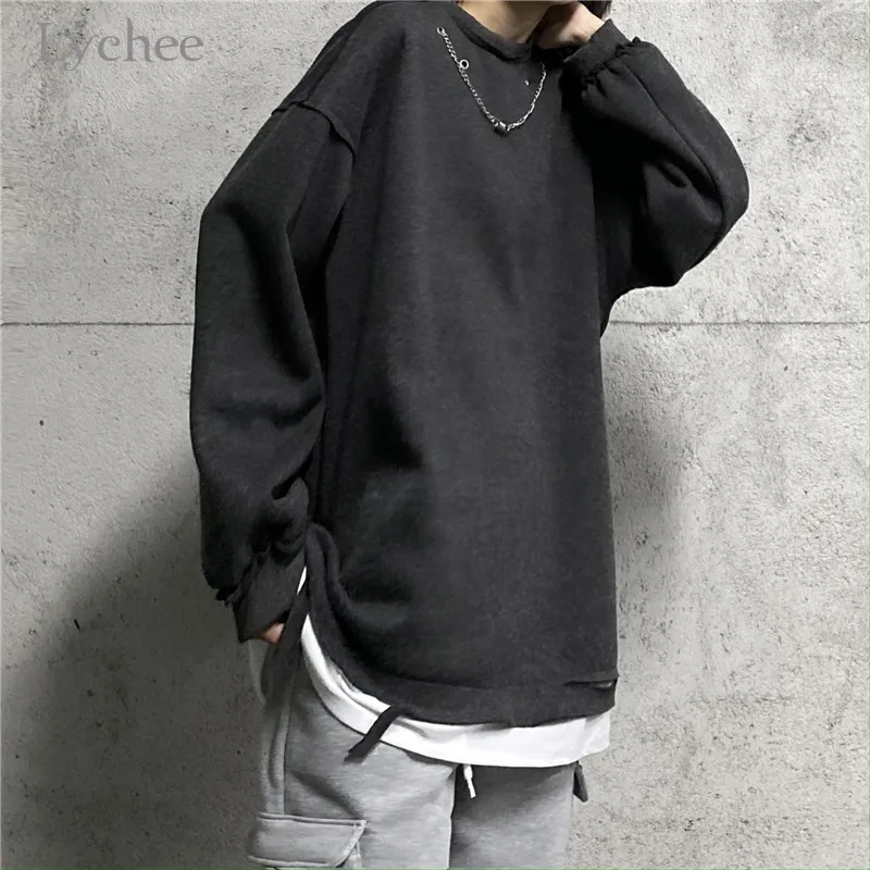 Lychee Harajuku Casual Solid Color Fake 2 Pieces Women Sweatshirt Long Sleeve Chain Loose Crew Neck Pullovers
Lychee Harajuku Casual Solid Color Fake 2 Pieces Women Sweatshirt Long Sleeve Chain Loose Crew Neck Pullovers