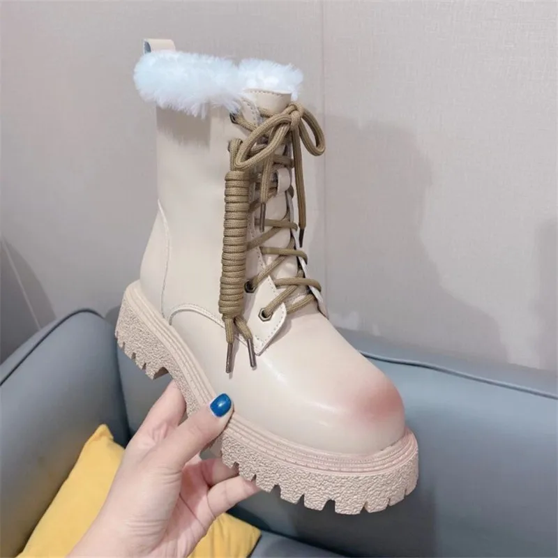 Quality Waterproof Winter Women Boots Keep Warm Plush Ankle Snow Boots Ladies Lace-up Comfortable Cotton Shoes Botas Mujer
Quality Waterproof Winter Women Boots Keep Warm Plush Ankle Snow Boots Ladies Lace-up Comfortable Cotton Shoes Botas Mujer