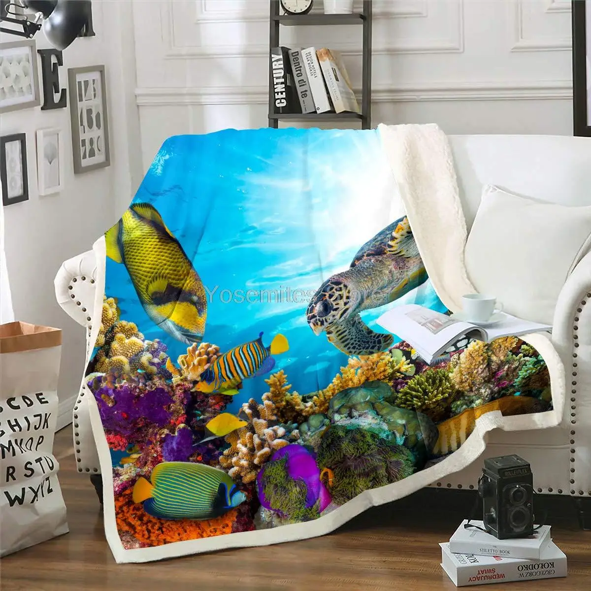 Castle Fairy Beautiful Underwater World Flannel Blanket Couch Sofa Chair Bed Colorful Fish Coral Sherpa Throw Large Sea Turtle
Castle Fairy Beautiful Underwater World Flannel Blanket Couch Sofa Chair Bed Colorful Fish Coral Sherpa Throw Large Sea Turtle