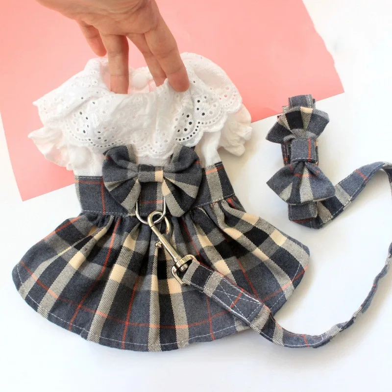 Plaid Dress Pet Clothing Dogs Leash Skirt for Dog Clothes Print Costume French Bulldog Cute Spring Summer Gary Girl Collar Perro
Plaid Dress Pet Clothing Dogs Leash Skirt for Dog Clothes Print Costume French Bulldog Cute Spring Summer Gary Girl Collar Perro