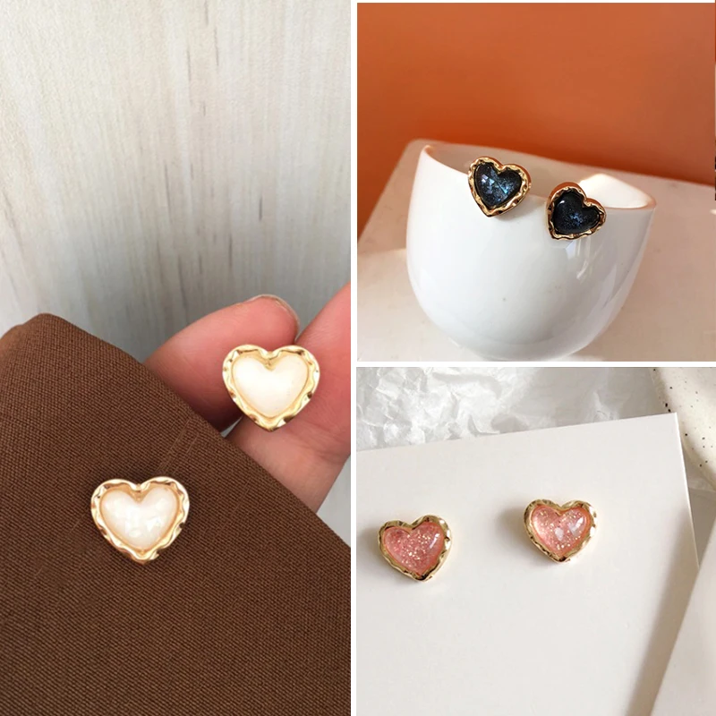 Girls Love Korean Earrings Gift Korean Earrings Ear Jewelry Heart Shape S925 Silver Needle Stud Earrings Sweet Ear Jewelry
Girls Love Korean Earrings Gift Korean Earrings Ear Jewelry Heart Shape S925 Silver Needle Stud Earrings Sweet Ear Jewelry