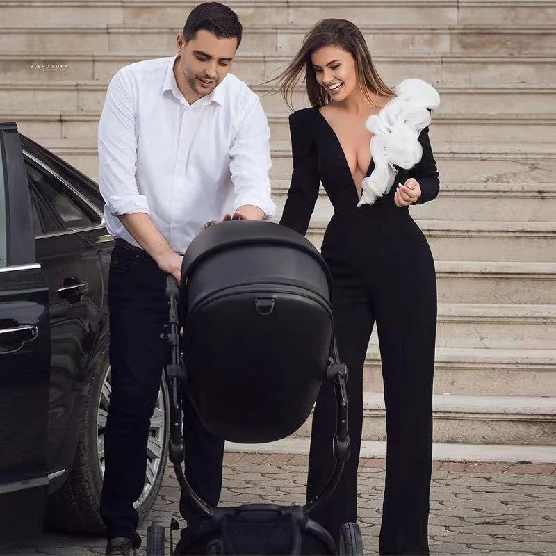 Черный комбинезон, платья для выпускного вечера 2021, атласные вечерние платья с длинным рукавом, арабские женские платья Дубая 
Черный комбинезон, платья для выпускного вечера 2021, атласные вечерние платья с длинным рукавом, арабские женские платья Дубая