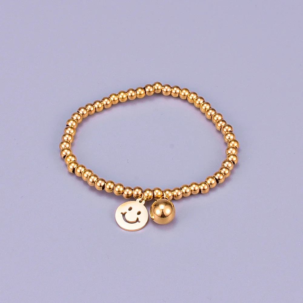 2020 Fashion Gold Plated Smiling Face Stretch Bracelet Woman Accessories Gift 316 L Titanium Steel Jewelry Not Fade
2020 Fashion Gold Plated Smiling Face Stretch Bracelet Woman Accessories Gift 316 L Titanium Steel Jewelry Not Fade