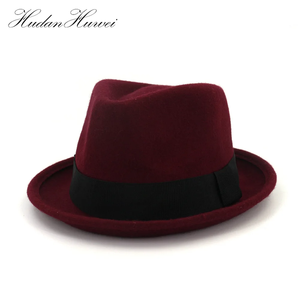 2020 New Style Wool Fascinator Fedora Hat for Woman Unisex Roll Up Short Brim Homburg Jazz Fedora Cap with Ribbon
2020 New Style Wool Fascinator Fedora Hat for Woman Unisex Roll Up Short Brim Homburg Jazz Fedora Cap with Ribbon