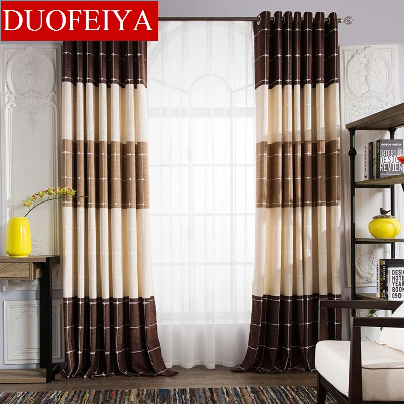 Simple Fashionable Chenille Plaid Jacquard Curtains for Living Room Bedroom Window Modern Brown Curtain Drapes Curtain Customize
Simple Fashionable Chenille Plaid Jacquard Curtains for Living Room Bedroom Window Modern Brown Curtain Drapes Curtain Customize