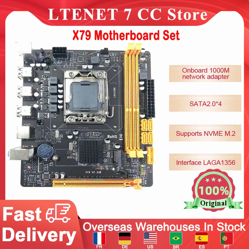 Набор других плат X79 M с поддержкой серверной памяти LGA 1356 DDR3 E5-2430L 2440L 2450 2470, ЦП других серий 1356-pin
Набор других плат X79 M с поддержкой серверной памяти LGA 1356 DDR3 E5-2430L 2440L 2450 2470, ЦП других серий 1356-pin