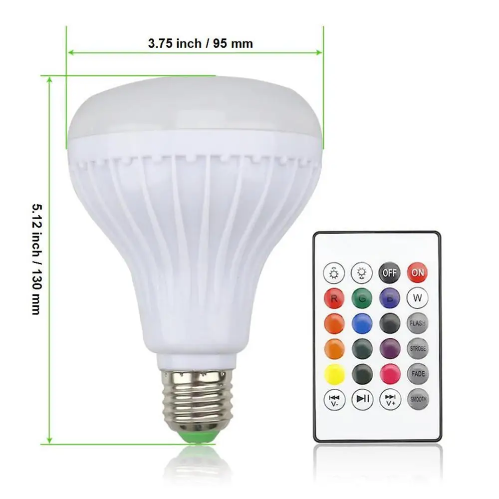E27 Smart RGBW Smart Light Bulb Wireless Bluetooth Speaker Bulb Music Playing Dimmable LED Bulb Light Lamp AC 100-240V
E27 Smart RGBW Smart Light Bulb Wireless Bluetooth Speaker Bulb Music Playing Dimmable LED Bulb Light Lamp AC 100-240V