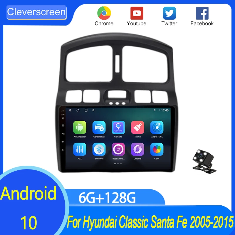 Android 10 Car Player 2 din Android Auto Radio For Hyundai Classic Santa Fe 2005-2015Car Radio Multimedia GPS Track Carplay 2din
Android 10 Car Player 2 din Android Auto Radio For Hyundai Classic Santa Fe 2005-2015Car Radio Multimedia GPS Track Carplay 2din