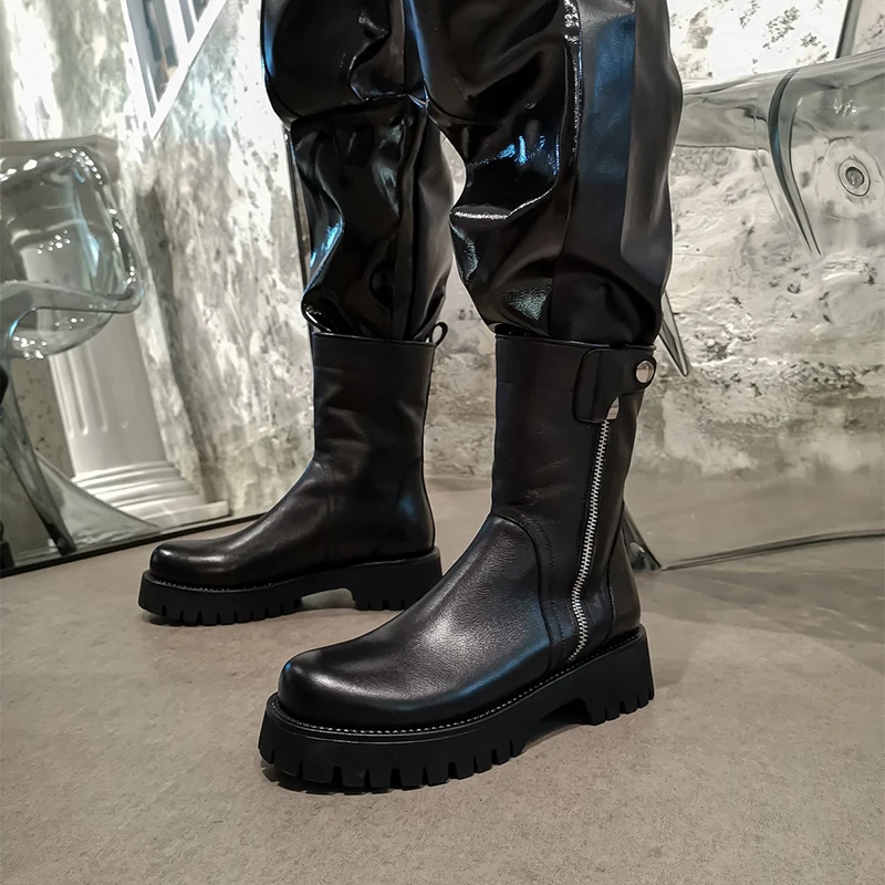 Drestrive Woman Ankle Boots Black Round Toe Zipper Cow Leather Platform Thick Low Heel Non Slip 2020 Winter Shoes Women
Drestrive Woman Ankle Boots Black Round Toe Zipper Cow Leather Platform Thick Low Heel Non Slip 2020 Winter Shoes Women