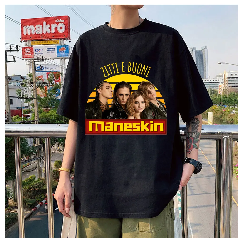 New Arrival Maneskin Tee Shirt Oversize Summer Hip Hop Breathable Clothes Tops Harajuku Men's/Women's Casual T-shirt Streetwear
New Arrival Maneskin Tee Shirt Oversize Summer Hip Hop Breathable Clothes Tops Harajuku Men's/Women's Casual T-shirt Streetwear