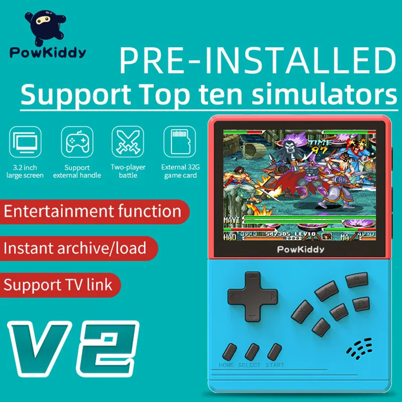 POWKIDDY V2 retro portable game machine 3.2 inch screen 10+ simulator 10000+ game machine retro video game machine CPS1 gift
POWKIDDY V2 retro portable game machine 3.2 inch screen 10+ simulator 10000+ game machine retro video game machine CPS1 gift