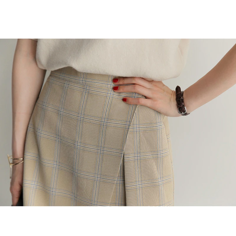 Summer New Asymmetrical Plaid Skirt Mini Woman Skirts Womens Clothing Korean Style Elegant Jupe Femme Faldas Mujer Moda 2020
Summer New Asymmetrical Plaid Skirt Mini Woman Skirts Womens Clothing Korean Style Elegant Jupe Femme Faldas Mujer Moda 2020