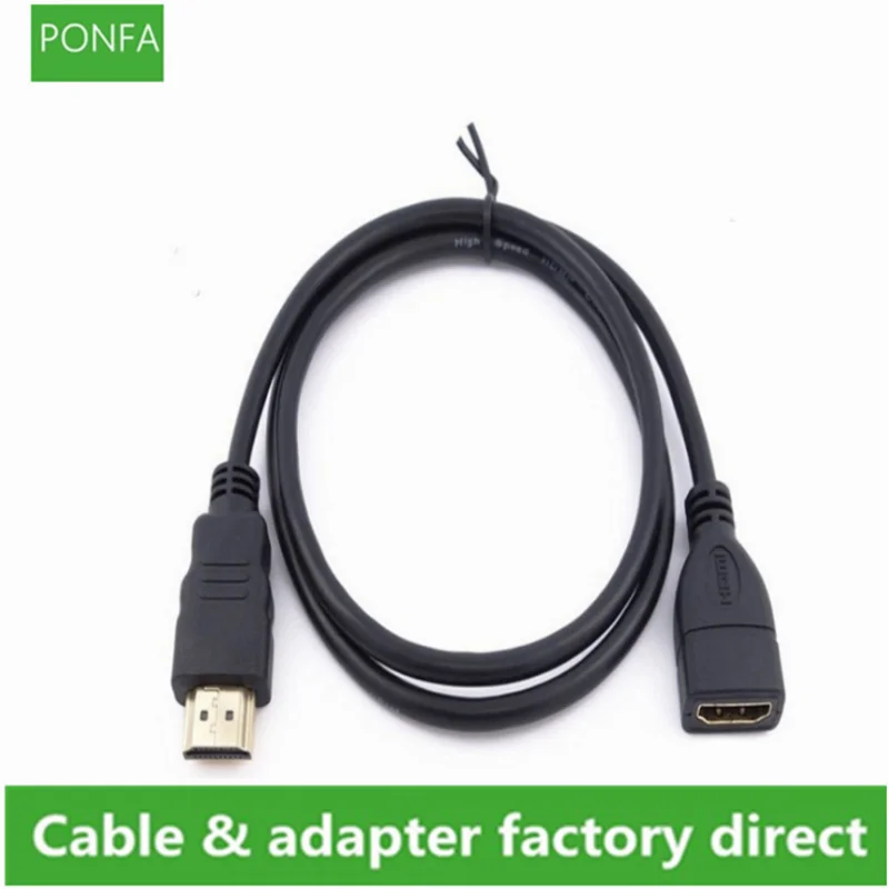 Удлинительный кабель совместимый с HDMI штекер-гнездо 1080P 3D 1 4 В hdmi-кабель для HD TV LCD