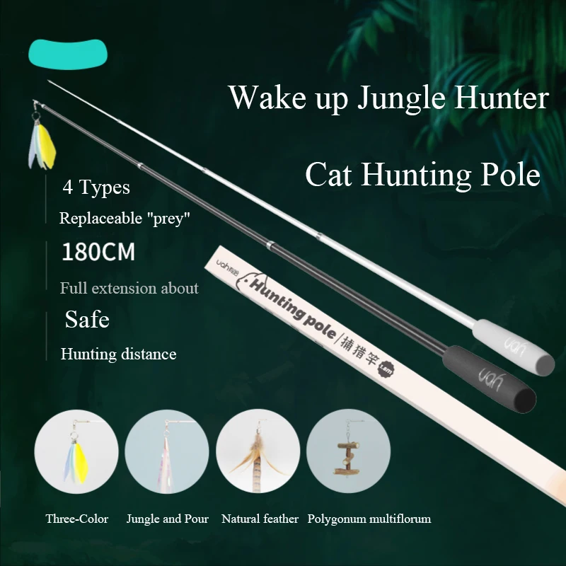 1.8m Cat Hunting Pole Cat Toys Jungle Hunter Toys for Cats Safe Distance Pet Toys Four Prey Fun Interactive Toys Cat Accessories
1.8m Cat Hunting Pole Cat Toys Jungle Hunter Toys for Cats Safe Distance Pet Toys Four Prey Fun Interactive Toys Cat Accessories