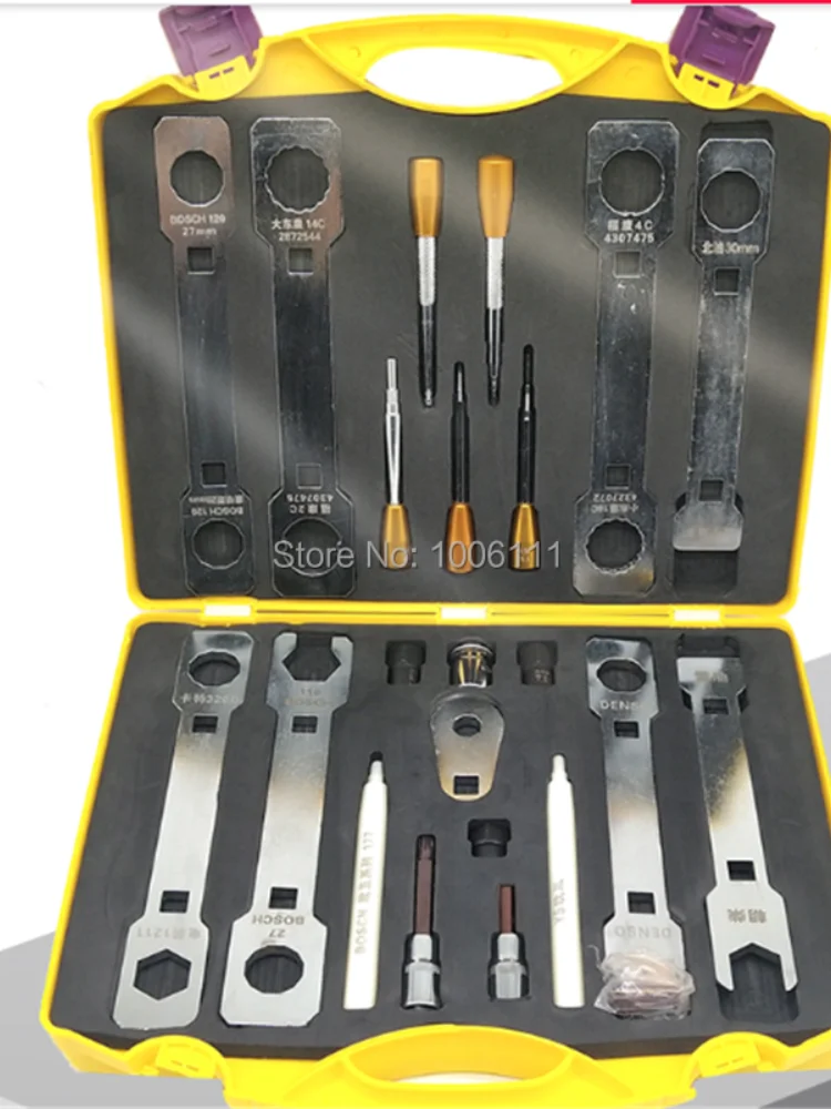 FOR BOSCH DENSO CAT CUMMINS Diesel Common Rail Injector Electromagnetic Valve Dismounting Remove Wrench Tool Sets
FOR BOSCH DENSO CAT CUMMINS Diesel Common Rail Injector Electromagnetic Valve Dismounting Remove Wrench Tool Sets