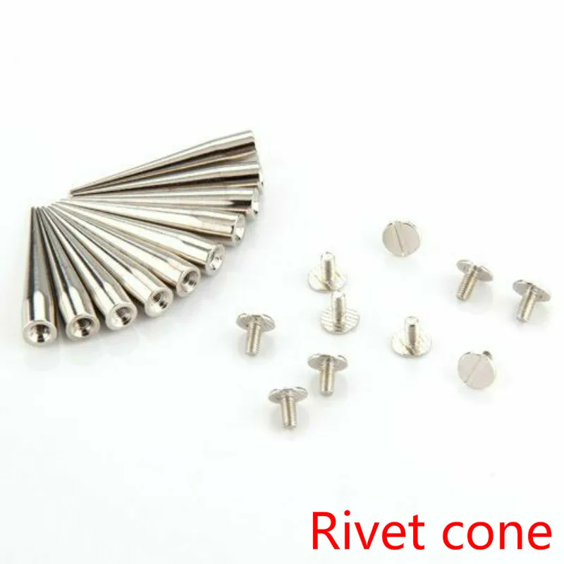 10 sets of 40X7mm Silver Cone Studs And Spikes Craft Cool Punk Garment Rivets For Clothes Bag Shoes Leather craft decorations.
10 sets of 40X7mm Silver Cone Studs And Spikes Craft Cool Punk Garment Rivets For Clothes Bag Shoes Leather craft decorations.