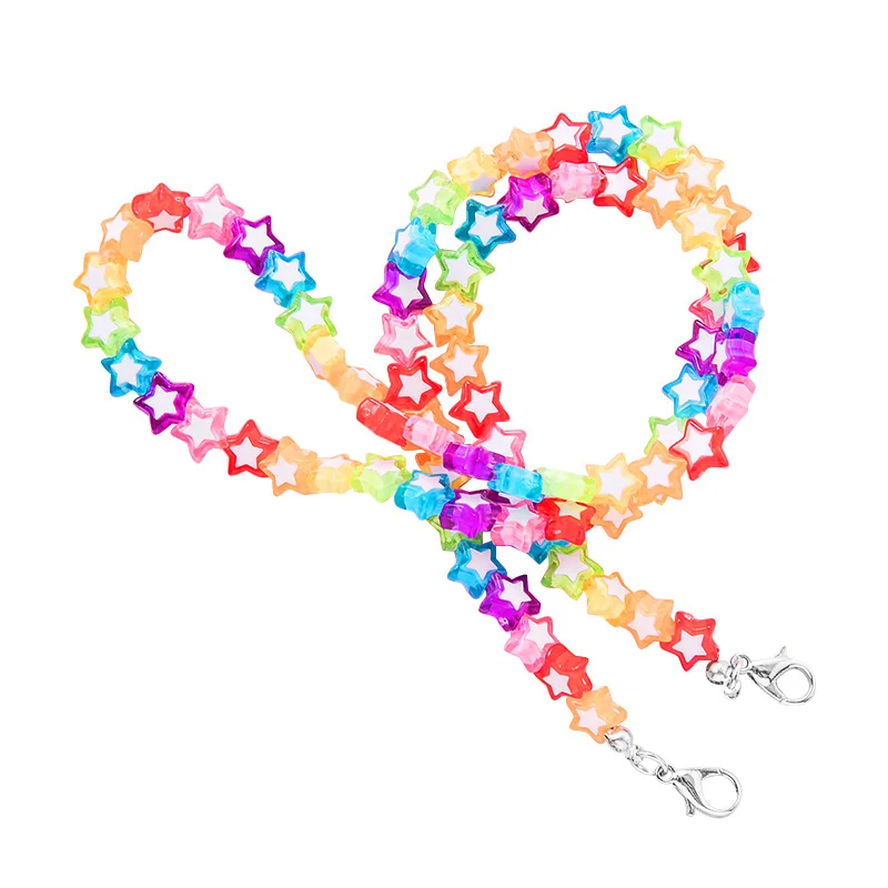 2021 Cute Acrylic children's mask chain anti-lost mask rope lanyard acrylic star Heart children necklace
2021 Cute Acrylic children's mask chain anti-lost mask rope lanyard acrylic star Heart children necklace