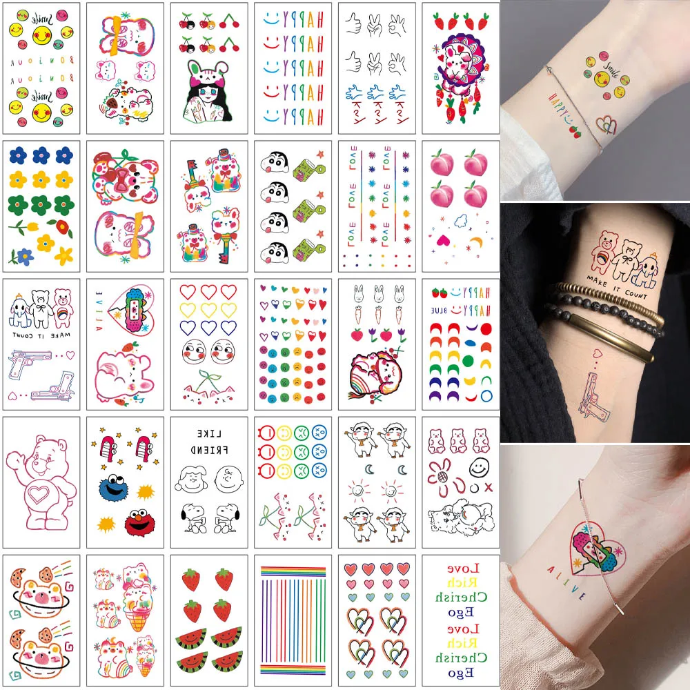 Rainbow Tattoo Sticker 30 Sheets Temporary Waterproof Kids Tatoo Stickers Colorful Hand Body Art Butterfly Flash Fake Tattoo
Rainbow Tattoo Sticker 30 Sheets Temporary Waterproof Kids Tatoo Stickers Colorful Hand Body Art Butterfly Flash Fake Tattoo