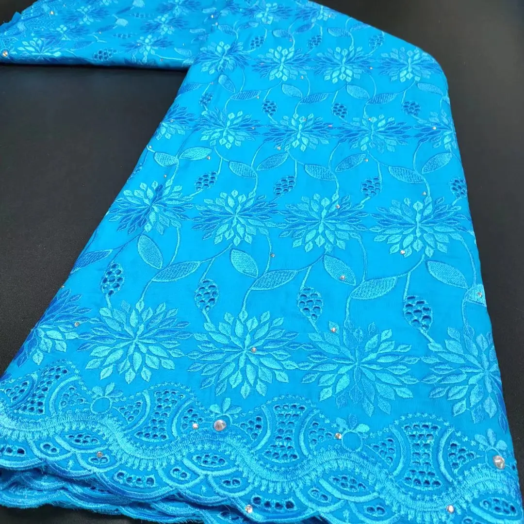 2022 Swiss Voile Fabric Blue African Cotton Lace Cloth Nigerian Embroidered Dress Material Tissu Broderie Africain Suisse TC74
2022 Swiss Voile Fabric Blue African Cotton Lace Cloth Nigerian Embroidered Dress Material Tissu Broderie Africain Suisse TC74