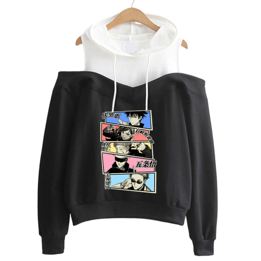 Jujutsu Kaisen Anime Hoodies Women Tracksuit Off Shoulder Sweater Long Sleeve Y2k Tops Harajuku Sweatshirts Streetwear Pullover
Jujutsu Kaisen Anime Hoodies Women Tracksuit Off Shoulder Sweater Long Sleeve Y2k Tops Harajuku Sweatshirts Streetwear Pullover