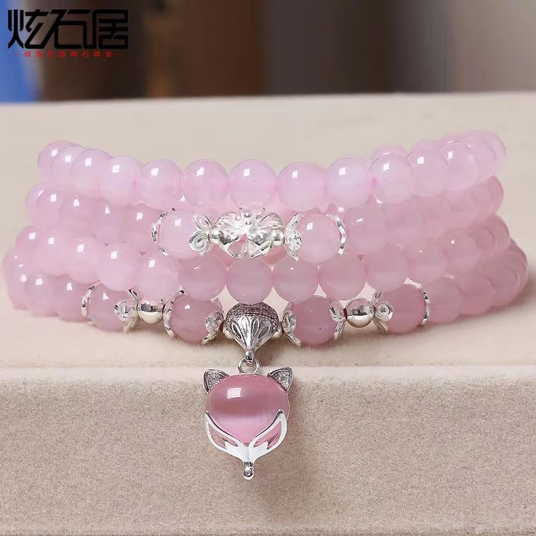 Natural Pink Rose Quartz 3 Laps Bracelet 6mm Madagascar Women Fox Pendant Stretch Crystal Stretch Round Beads Bracelet AAAAA
Natural Pink Rose Quartz 3 Laps Bracelet 6mm Madagascar Women Fox Pendant Stretch Crystal Stretch Round Beads Bracelet AAAAA