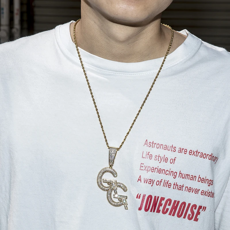 Hand Holding Gun Double C letter Shape Pendant Necklace With Tennis&Cuban Chain Iced Out Cubic Zirconia Men's Hip hop Jewelry
Hand Holding Gun Double C letter Shape Pendant Necklace With Tennis&Cuban Chain Iced Out Cubic Zirconia Men's Hip hop Jewelry