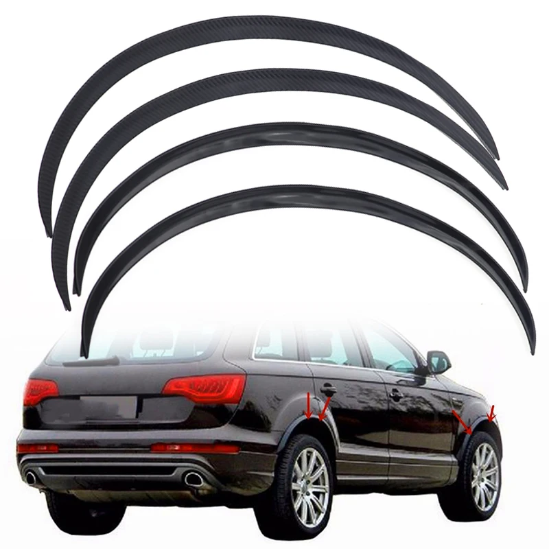 2/4pcs Universal Car Truck Black/ Carbon Fiber Body Kit trim Fender Flare Rubber Wheel Eyebrow anti-scratch Strip lip Stickers 
2/4pcs Universal Car Truck Black/ Carbon Fiber Body Kit trim Fender Flare Rubber Wheel Eyebrow anti-scratch Strip lip Stickers