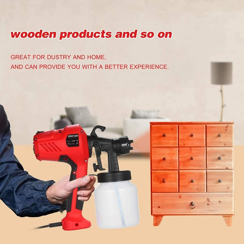 400W, Sprayer, Electric Paint Spray, 800Ml, with Detachable Airbrush, EU Plug Speed Regulation
400W, Sprayer, Electric Paint Spray, 800Ml, with Detachable Airbrush, EU Plug Speed Regulation