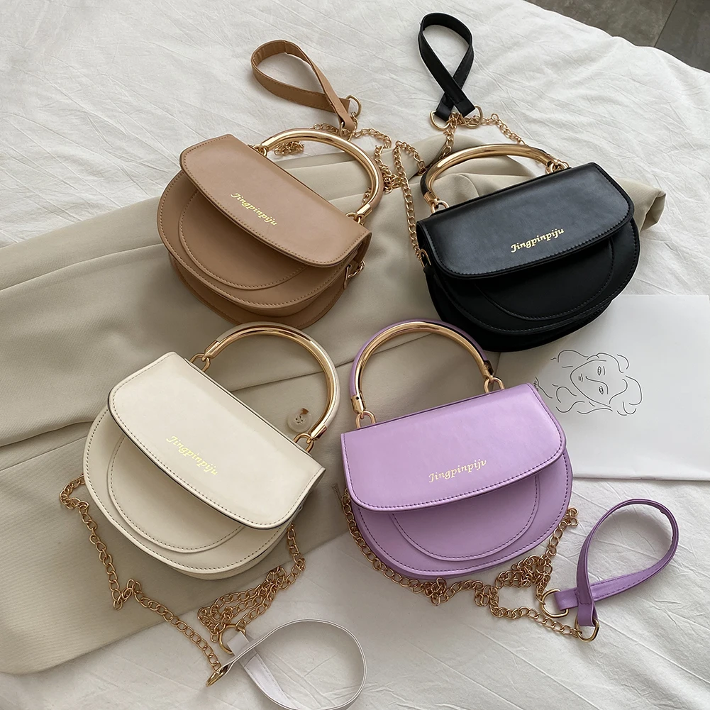 Popular Simple Female Daily Bag Casual Solid Color Crossbody Bags Women PU Travel Semicircle Shoulder Satchel
Popular Simple Female Daily Bag Casual Solid Color Crossbody Bags Women PU Travel Semicircle Shoulder Satchel