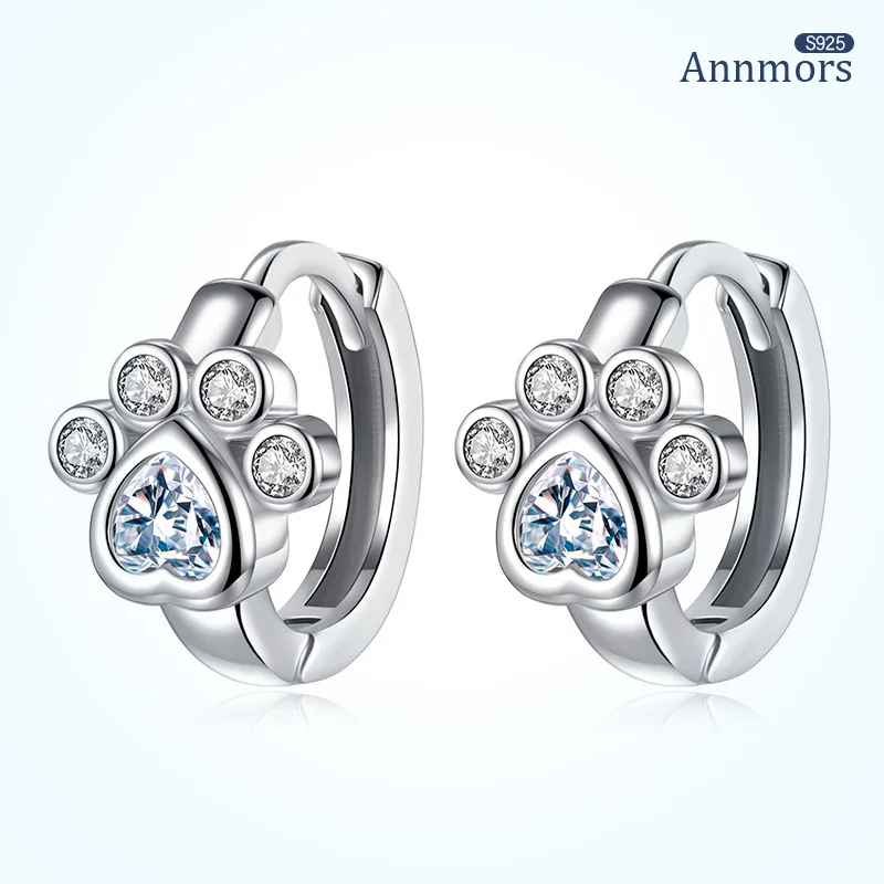 Silver Plating Stud Earrings Pet Footprint Heart Shape Zircon Animal Cute Print Women Original Design Fine Jewelry Earrings 
Silver Plating Stud Earrings Pet Footprint Heart Shape Zircon Animal Cute Print Women Original Design Fine Jewelry Earrings