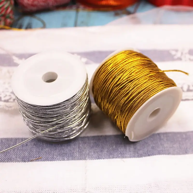 25M/Roll Gold/silver Packing Rope Ornaments String Elastic Cords For Home Decor Handmade Christmas Gift Packing Crafts DIY
25M/Roll Gold/silver Packing Rope Ornaments String Elastic Cords For Home Decor Handmade Christmas Gift Packing Crafts DIY
