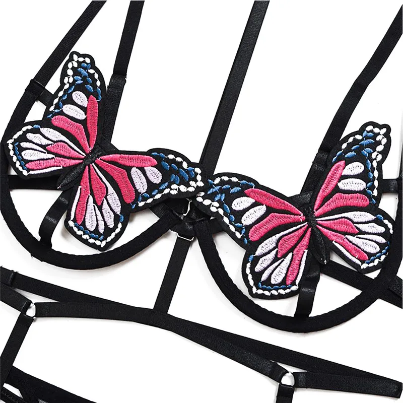 Women Sexy Lingerie Butterfly Embroidery Adjustable Strap Crossover Design Ultra Thin Bra Female Sexy Exotic Apparel
Women Sexy Lingerie Butterfly Embroidery Adjustable Strap Crossover Design Ultra Thin Bra Female Sexy Exotic Apparel