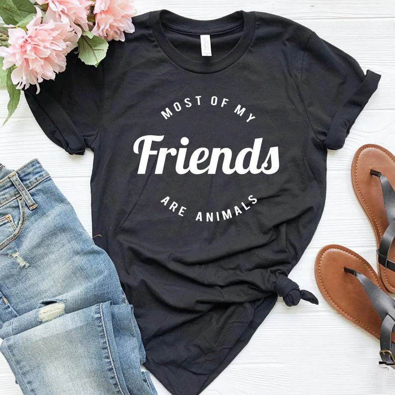 Most of My Friends Are Animals Fashion Cat Dog Mom Mama Tshirt Harajuku Women Shirt Cotton O Neck Funny Letter Short Sleeve Tees
Most of My Friends Are Animals Fashion Cat Dog Mom Mama Tshirt Harajuku Women Shirt Cotton O Neck Funny Letter Short Sleeve Tees