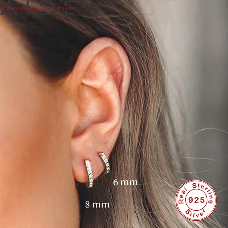 AIDE Simple Small Hoop Earrings Round Circle Zircon Crystal Earrings For Women 925 Sterling Silver Jewelry Kolczyki Damskie
AIDE Simple Small Hoop Earrings Round Circle Zircon Crystal Earrings For Women 925 Sterling Silver Jewelry Kolczyki Damskie