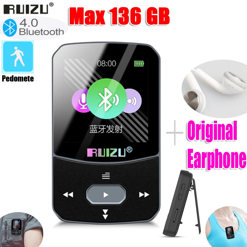 2021 Original RUIZU X52 x55 Sport Bluetooth MP3 Player 8gb Clip Mini with Screen Support Pedometer
2021 Original RUIZU X52 x55 Sport Bluetooth MP3 Player 8gb Clip Mini with Screen Support Pedometer