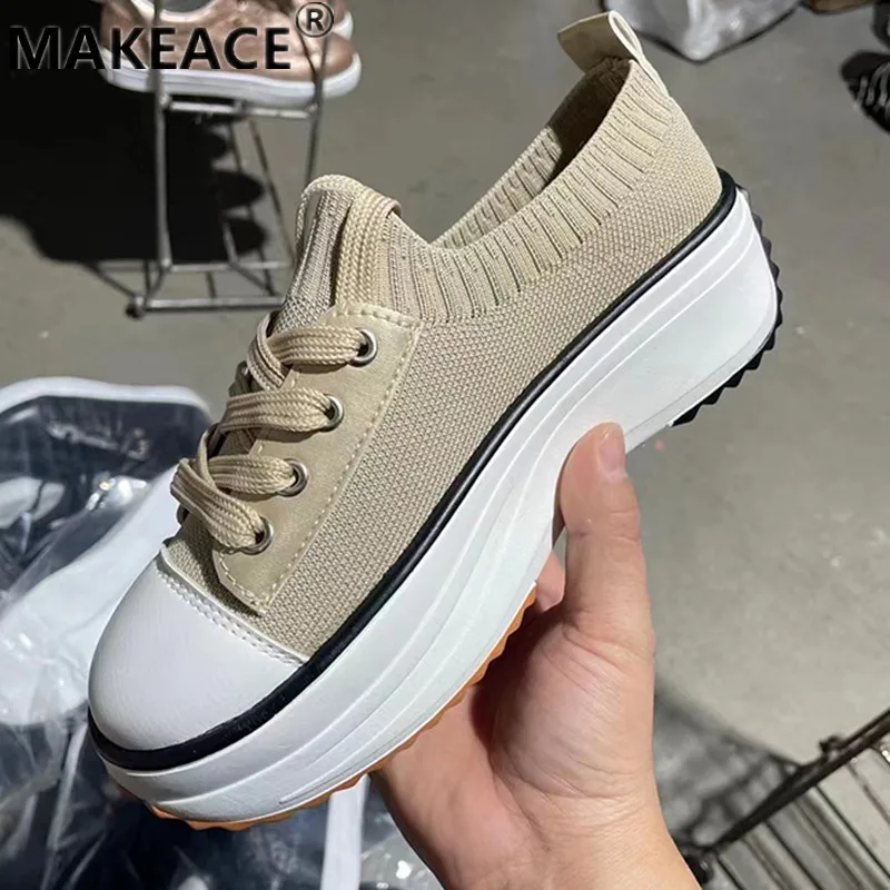 Size 43 Women Shoes Fashion Knitted Mesh Thick-soled Sneakers Outdoor Casual Shoes Soft Sole Comfortable Walking Shoes Ins Tide
Size 43 Women Shoes Fashion Knitted Mesh Thick-soled Sneakers Outdoor Casual Shoes Soft Sole Comfortable Walking Shoes Ins Tide