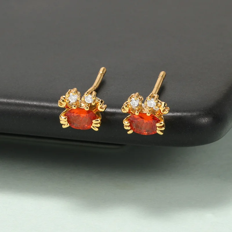 Ins Cartoon Cute wind Color Zircon Crab Earrings For Women Trendy Fashion Jewelry Party Gifts
Ins Cartoon Cute wind Color Zircon Crab Earrings For Women Trendy Fashion Jewelry Party Gifts