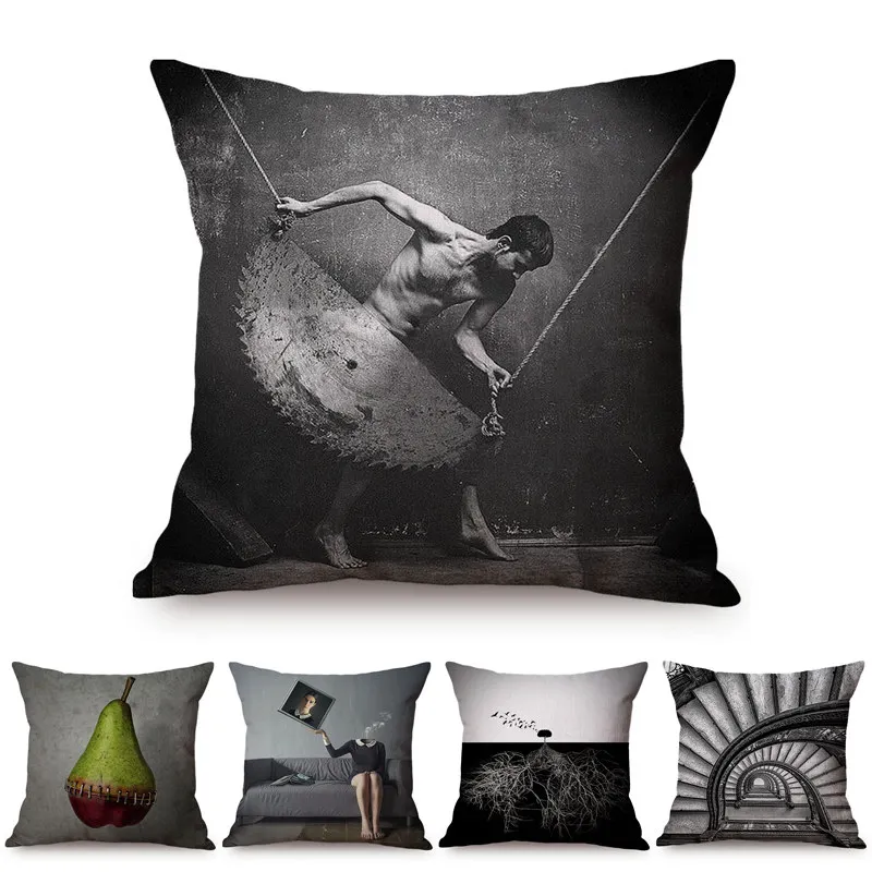 Post Modern Art Design Black and White Photography Home Decorative Cushion Cover Funny Cotton Linen Sofa Chair Throw Pillow Case
Post Modern Art Design Black and White Photography Home Decorative Cushion Cover Funny Cotton Linen Sofa Chair Throw Pillow Case