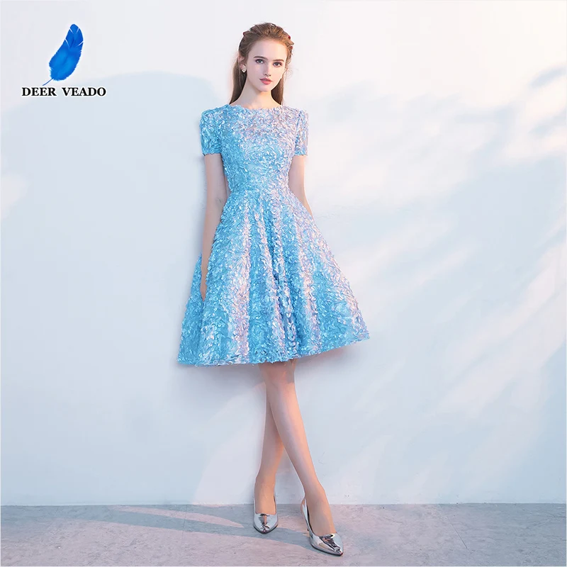 DEERVEADO D257 Short Prom Dresses 2020 A Line Short Sleeve Party Dresses Prom Gown Vestido De Festa Curto
DEERVEADO D257 Short Prom Dresses 2020 A Line Short Sleeve Party Dresses Prom Gown Vestido De Festa Curto