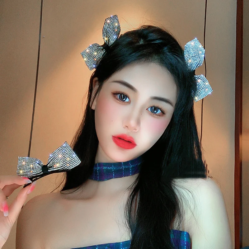 Lystrfac Korean 1/2Pcs Full Rhinestone Bow Hairpin for Women Girls Headdress Hairgrips Cute Back Head Top Clip Hair Accessories
Lystrfac Korean 1/2Pcs Full Rhinestone Bow Hairpin for Women Girls Headdress Hairgrips Cute Back Head Top Clip Hair Accessories