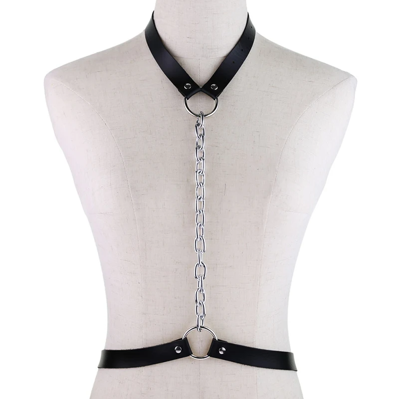 Clubwear Sexy Harness Chain Belts PU Leather Strappy Body Chest Bust Garter Belt Roleplay Costume Garters For Women
Clubwear Sexy Harness Chain Belts PU Leather Strappy Body Chest Bust Garter Belt Roleplay Costume Garters For Women