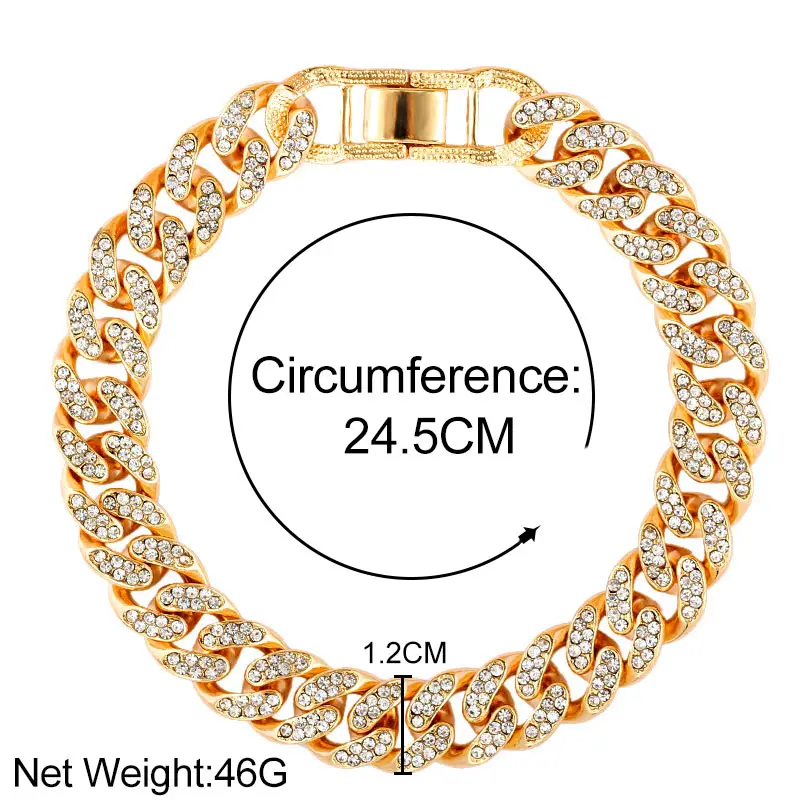 Bling Bling Rhinestone Cuban Metal Anklet for Women Men Hip Hop Rock Personality Crystal Foot Bracelet Luxury Anklets Jewelry
Bling Bling Rhinestone Cuban Metal Anklet for Women Men Hip Hop Rock Personality Crystal Foot Bracelet Luxury Anklets Jewelry