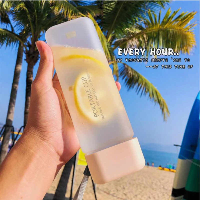 480ml/600ml Portable Plastic Water Bottle Square Fruit Juice Bottles Leak-proof Outdoor Sport Travel Hiking Camping Bottle
480ml/600ml Portable Plastic Water Bottle Square Fruit Juice Bottles Leak-proof Outdoor Sport Travel Hiking Camping Bottle