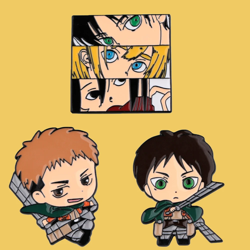 SP1946 Attack on Titan Japanese Anime Enamel Pin Lapel Brooch Metal Badge Jewelry Anime Accessories Gift for Kids Friends
SP1946 Attack on Titan Japanese Anime Enamel Pin Lapel Brooch Metal Badge Jewelry Anime Accessories Gift for Kids Friends